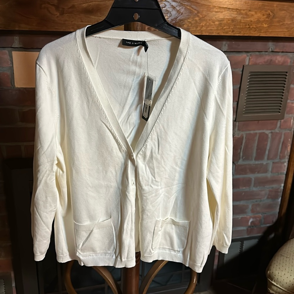 The Limited ladies cropped size xl cream colored sweater.  Brand new.